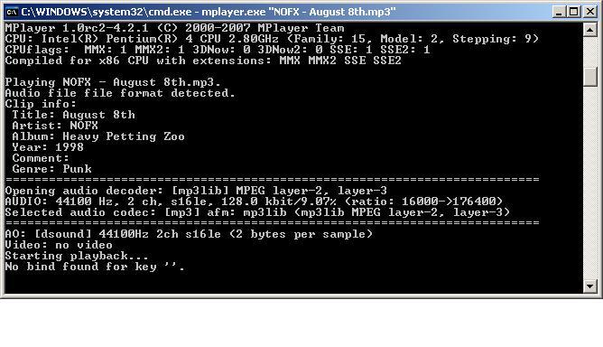 mplayer command line